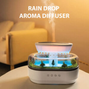 Rain Drop Aroma Diffuser Cloud Cool Mist Humidifier Water Drip Micro Landscape Aroma Diffuser with 7 Night Light Aromatherapy Diffuser for Bedroom